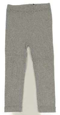 Sivé rebrované úpletové tepláky Primark