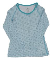 Bielo-modré vzorované funkčné tričko Crane