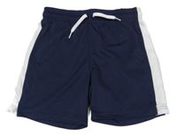 Tmavomodro-biele športové kraťasy H&M