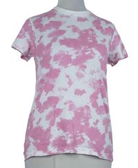Dámské růžovo-bílé vzorované tričko Primark 