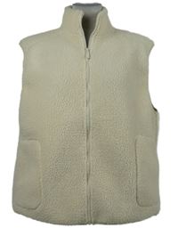 Dámská smetanová huňatá vesta Primark