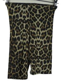 Dámske hnedo-béžové vzorované elastické kraťasy PrettyLittle Thing vel. 32