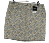 Nové - Dámska béžová vzorovaná plátenná sukňa Cecil vel. 32