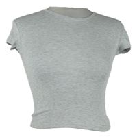 Dámské šedé crop tričko Bershka 