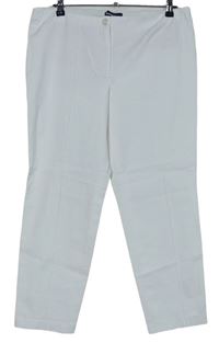 Dámske biele elastické nohavice s pukmi Cambio