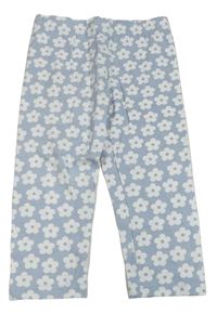 Svetlomodré kvetinové capri legíny Primark