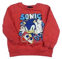 Červená mikina so Sonicem zn. Primark