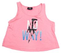 Neónově ružový crop top s nápisom zn. Page one young