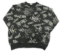 Čierna mikina s nápismi H&M