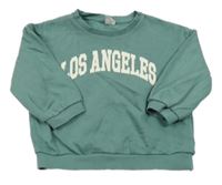 Zelená mikina s nápisom H&M