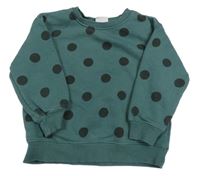 Smaragdová bodkovaná á mikina Zara