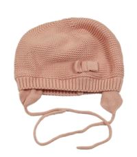 Růžová čepice s mašlí Topomini