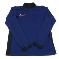 Tmavomodro-černá sportovní mikina s logem Nike