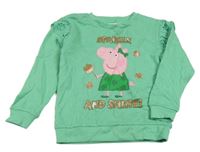 Zelená mikina s Peppa pig Dunnes