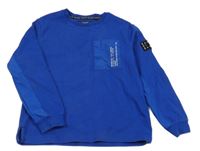 Zafírová mikina s nápisom Baker