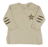 Svetlobéžové tričko s hviezdou Next