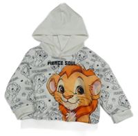 Biela mikina so lvem a kapucňou Shein