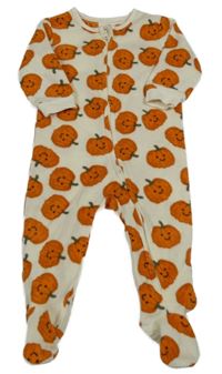 Smotanový teplákový overal s dýněmi