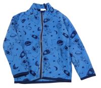 Modrá fleecová prepínaci mikina s astronauty Lily & Dan