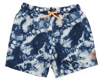 Modro-biele batikované šušťákové plážové kraťasy Primark