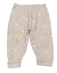 Svetloružové vzorované pyžamové nohavice so zvieratkami George