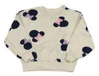 Smotanová oversize mikina s Minnie Sinsay