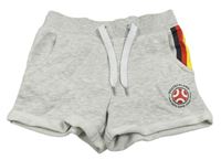 Sivé teplákové kraťasy s pruhy - Deutschland