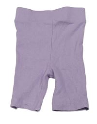 Lila žebrované elastické kraťasy Primark