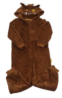 Hnědá chlupatá kombinéza s kapucí - Gruffalo 
