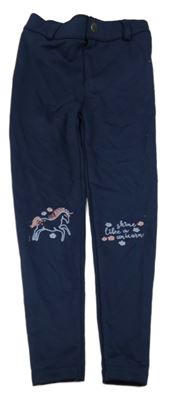 Tmavomodré tregíny s jednorožcom Infinity