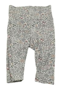 Bílo-květované lehké tepláky H&M