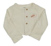 Smetanové propínací triko se srdíčkem Carter's