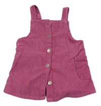 Ružové prepínaci menšestrové šaty s vreckami