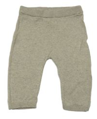 Šedobéžové pletené tepláky H&M