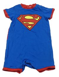 Modro-červený bavlněný kraťasový overal se Supermanem H&M