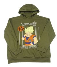Khaki mikina Dragonball s kapucňou Primark