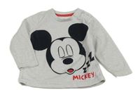 Sivá zamatová mikina s Mickeym Primark