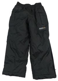 Černé šusťákové zateplené outdoorové kalhoty Regatta 
