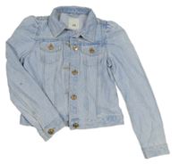 Svetlomodrá rifľová crop bunda River Island