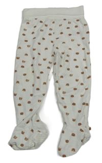 Bílé polodupky s medvídky Mothercare