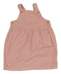 Svetloružové menšestrové šaty s vreckom M&S