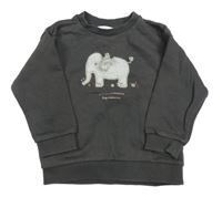 Sivá mikina so slonom Mango