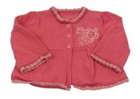 Ružový prepínaci sveter s kvietkami St. Bernard