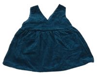 Petrolejové menšestrové šaty Tex