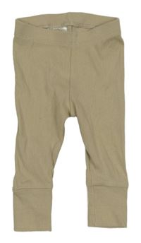 Béžové rebrované tepláky H&M