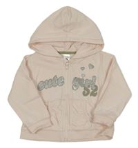 Svetloružová prepínaci mikina s nápisom a kapucňou C&A