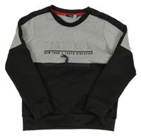 Čierno-sivá mikina s 3D nápisom Pep&Co