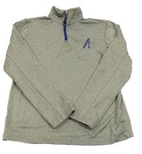 Sivá melírovaná športová funkčná mikina s rolákom Crivit