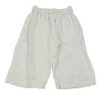 Biele mušelínové culottes nohavice