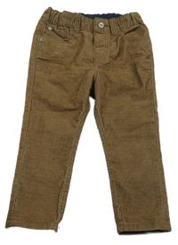 Hnedé menšestrové nohavice H&M